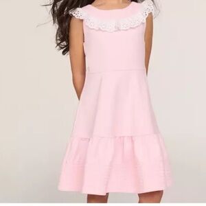 Janie and Jack Light Pink Dress with Lace Collar